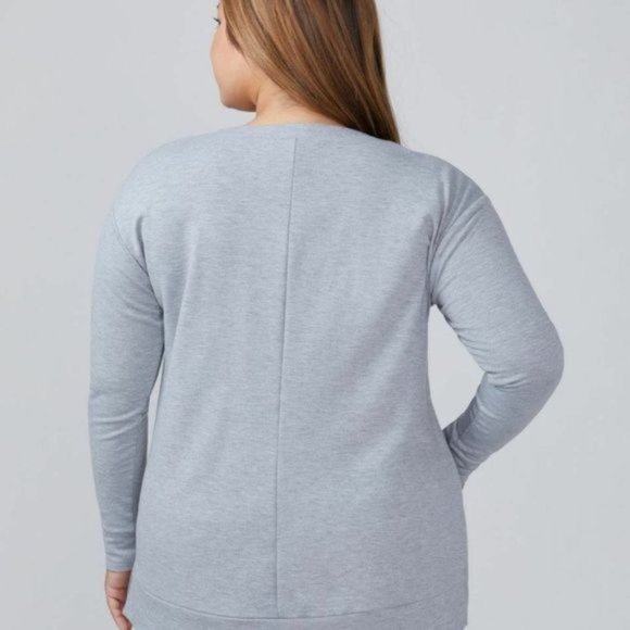 Lane Bryant Gray Pearl Accented Sweatshirt Size 18/20 - Picture 3 of 5